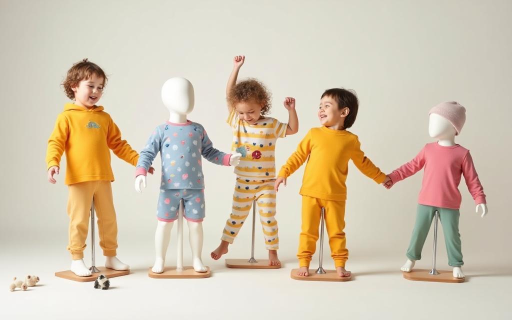 Playful and durable children's fashion designs, showcasing vibrant colors and comfortable materials.
